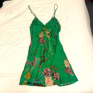 ZARA Japanese Crane Print Slip Dress